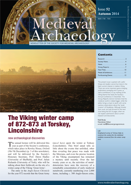 The Viking Winter Camp of 872-873 at Torskey, Lincolnshire