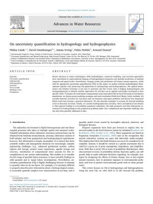 On Uncertainty Quantification in Hydrogeology and Hydrogeophysics