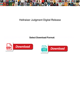 Hellraiser Judgment Digital Release