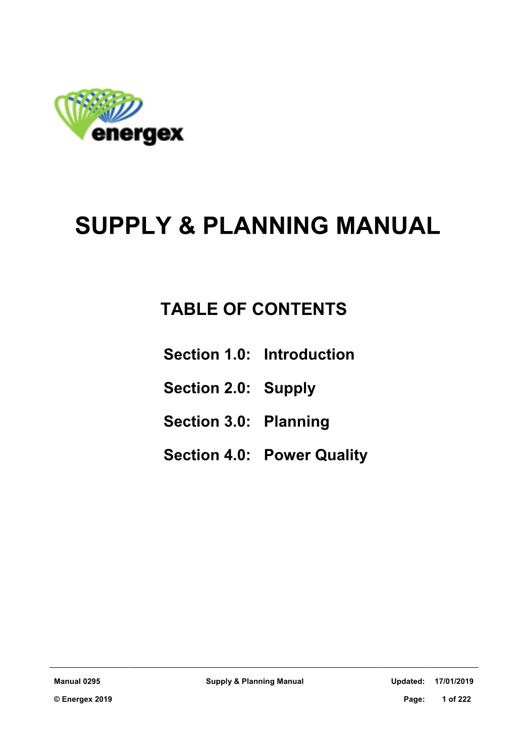 Supply & Planning Manual