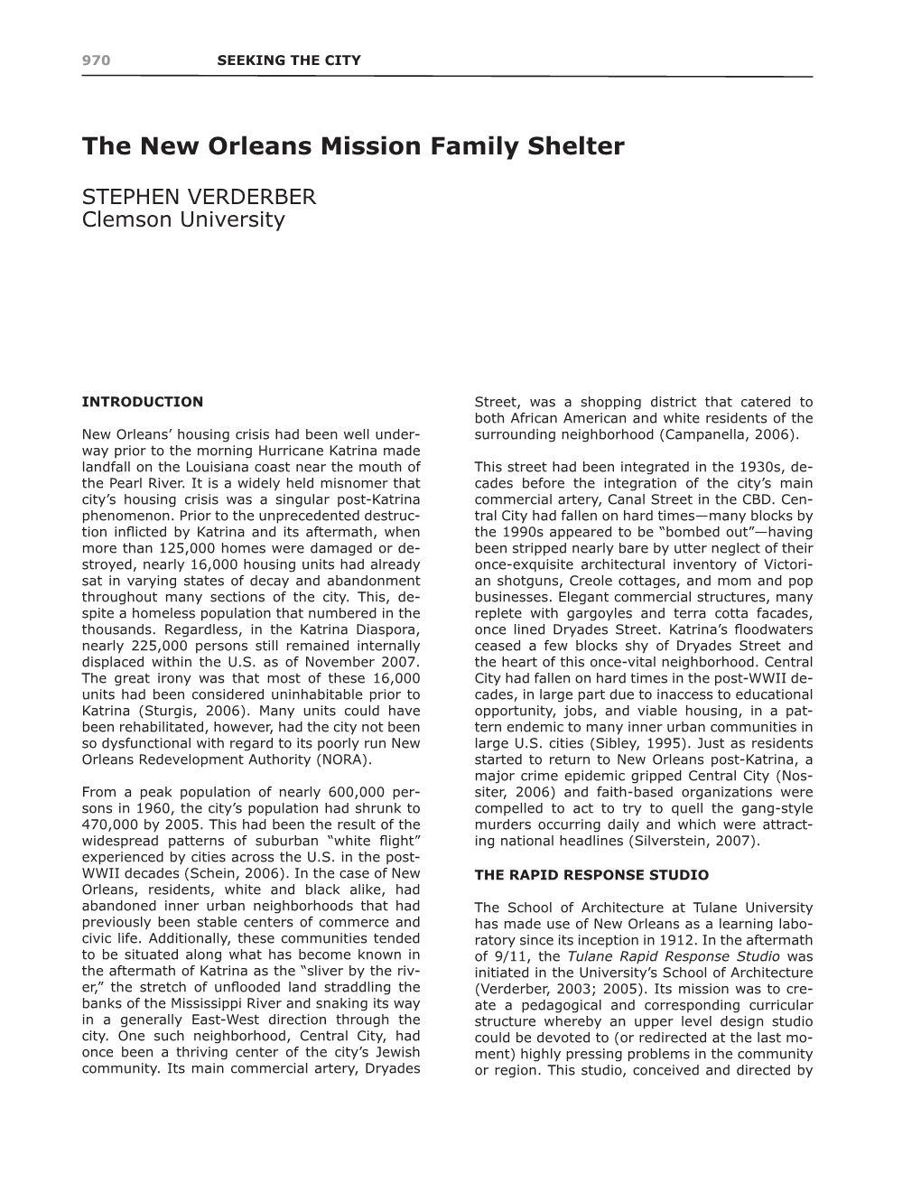 The New Orleans Mission Family Shelter