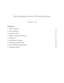 Derived Algebraic Geometry VII: Spectral Schemes