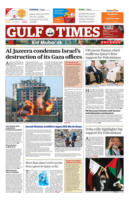 Al Jazeera Condemns Israel's Destruction of Its Gaza Offices