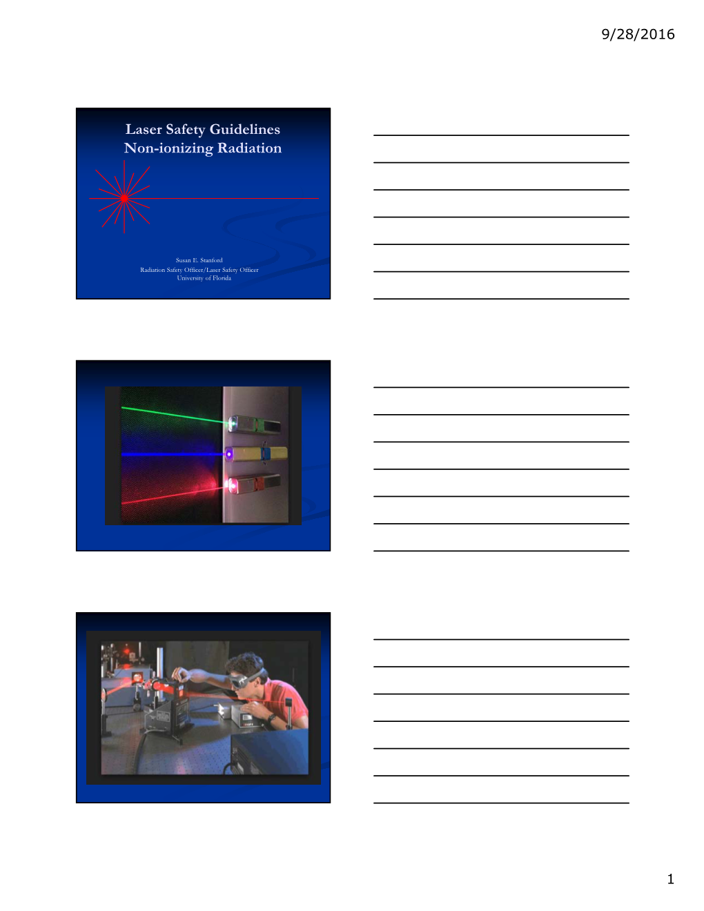 Laser Safety Guidelines Non-Ionizing Radiation