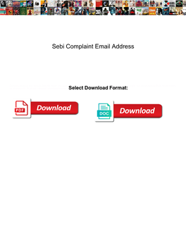 Sebi Complaint Email Address