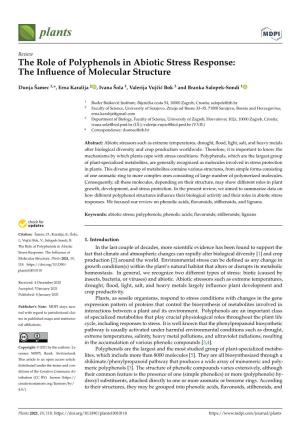 The Role of Polyphenols in Abiotic Stress Response: the Inﬂuence of Molecular Structure