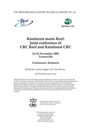 Rainforest Meets Reef: Joint Conference of CRC Reef and Rainforest CRC