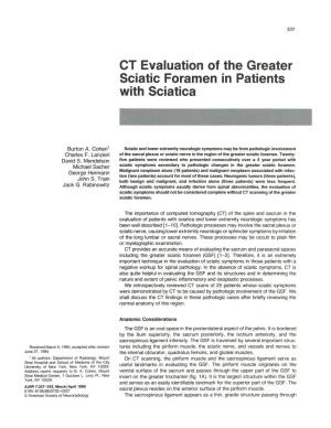 CT Evaluation of the Greater Sciatic Foramen in Patients with Sciatica