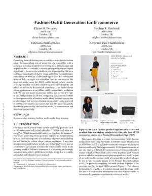 Fashion Outfit Generation for E-Commerce Elaine M