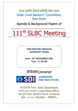 111Th SLBC Meeting