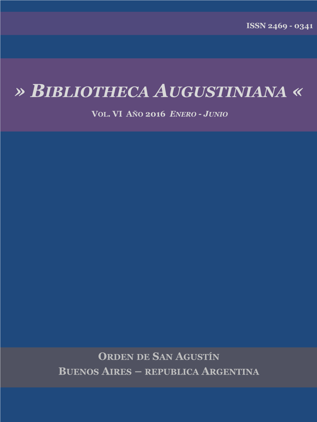 Bibliotheca Augustiniana «