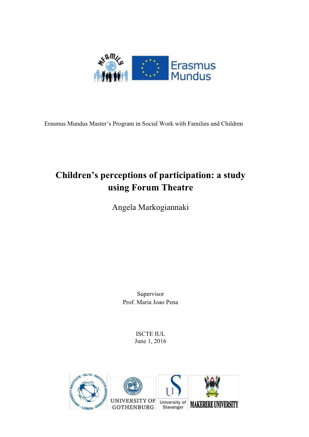 Children's Perceptions of Participation