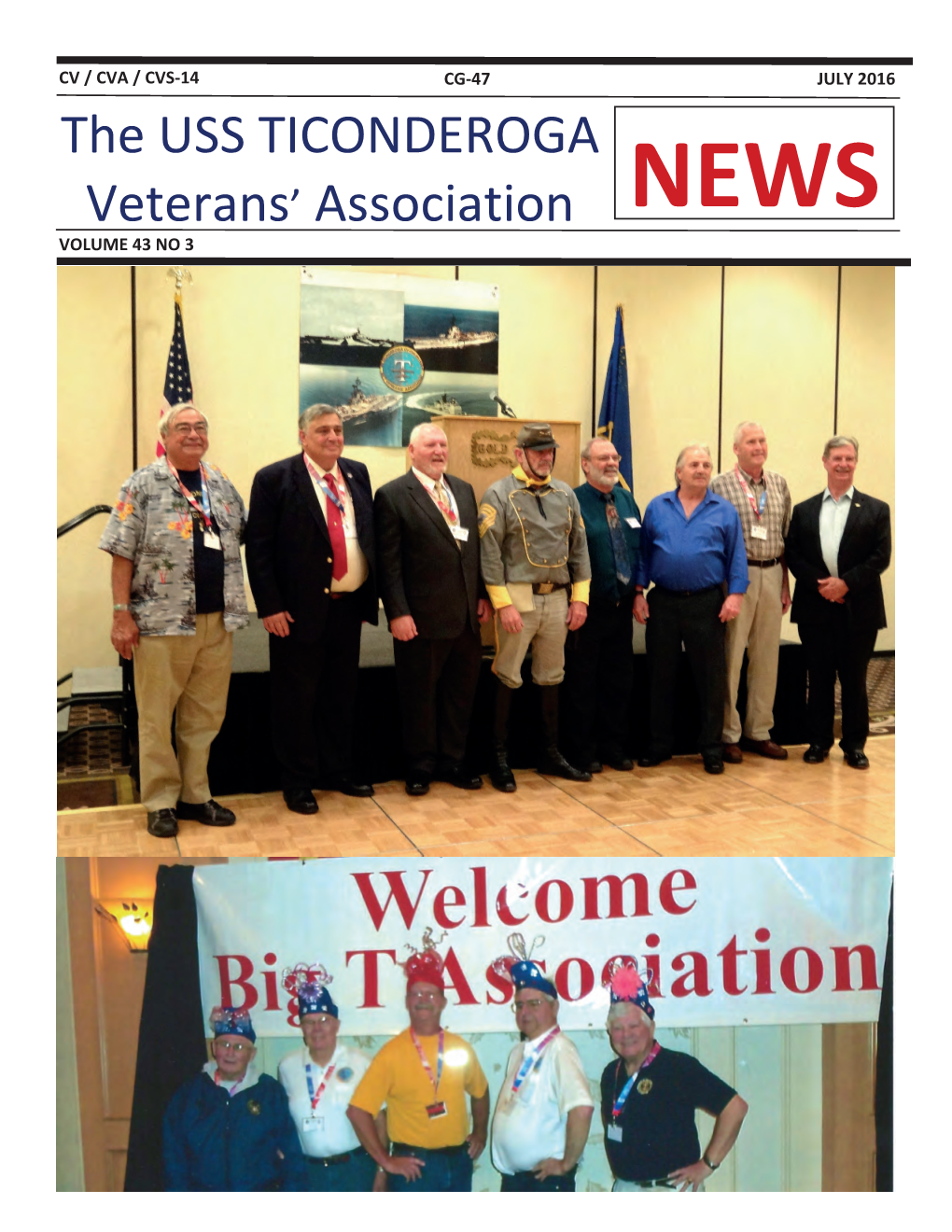 The USS TICONDEROGA Veterans' Association NEWS