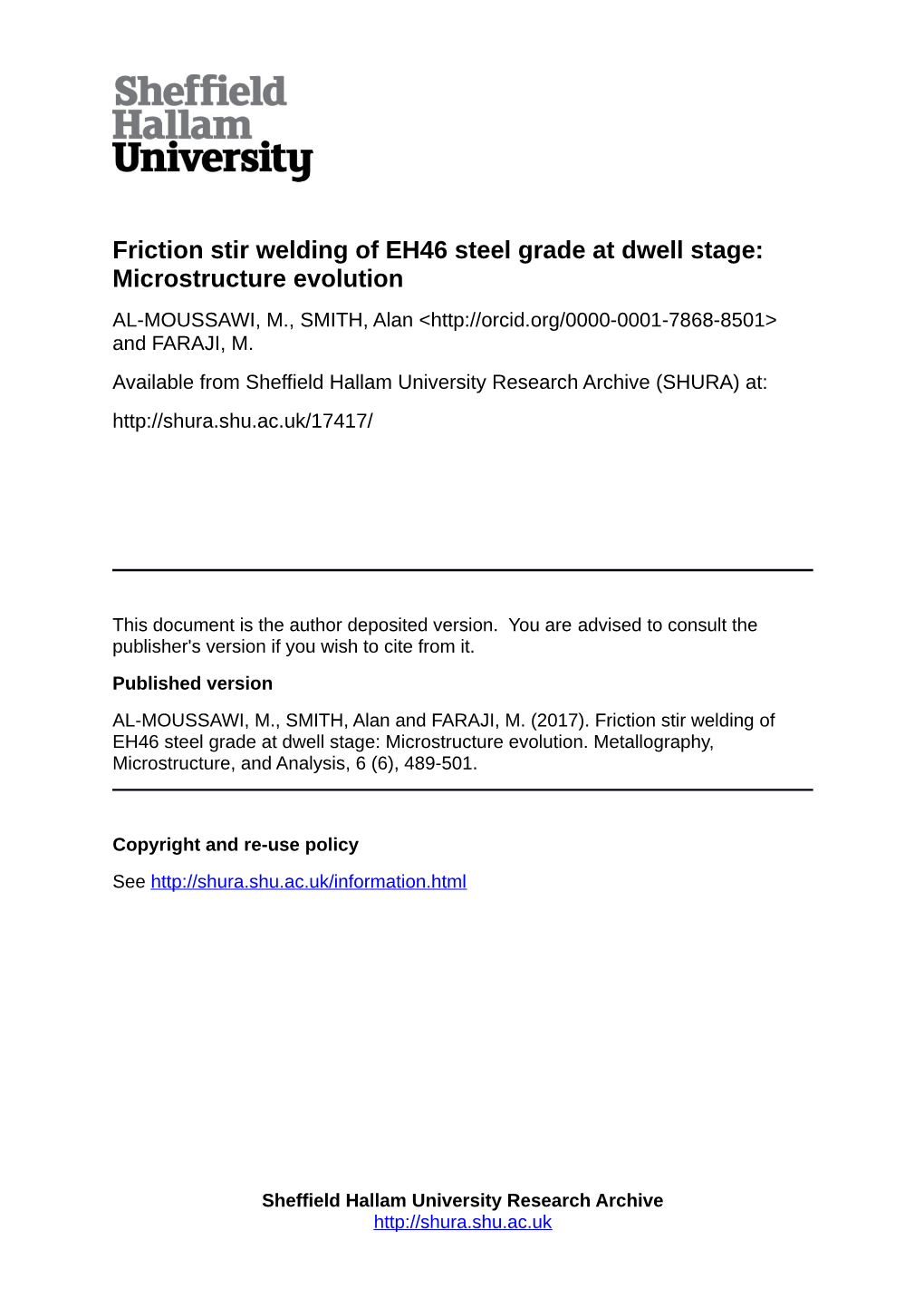 Friction Stir Welding of EH46 Steel Grade at Dwell Stage: Microstructure