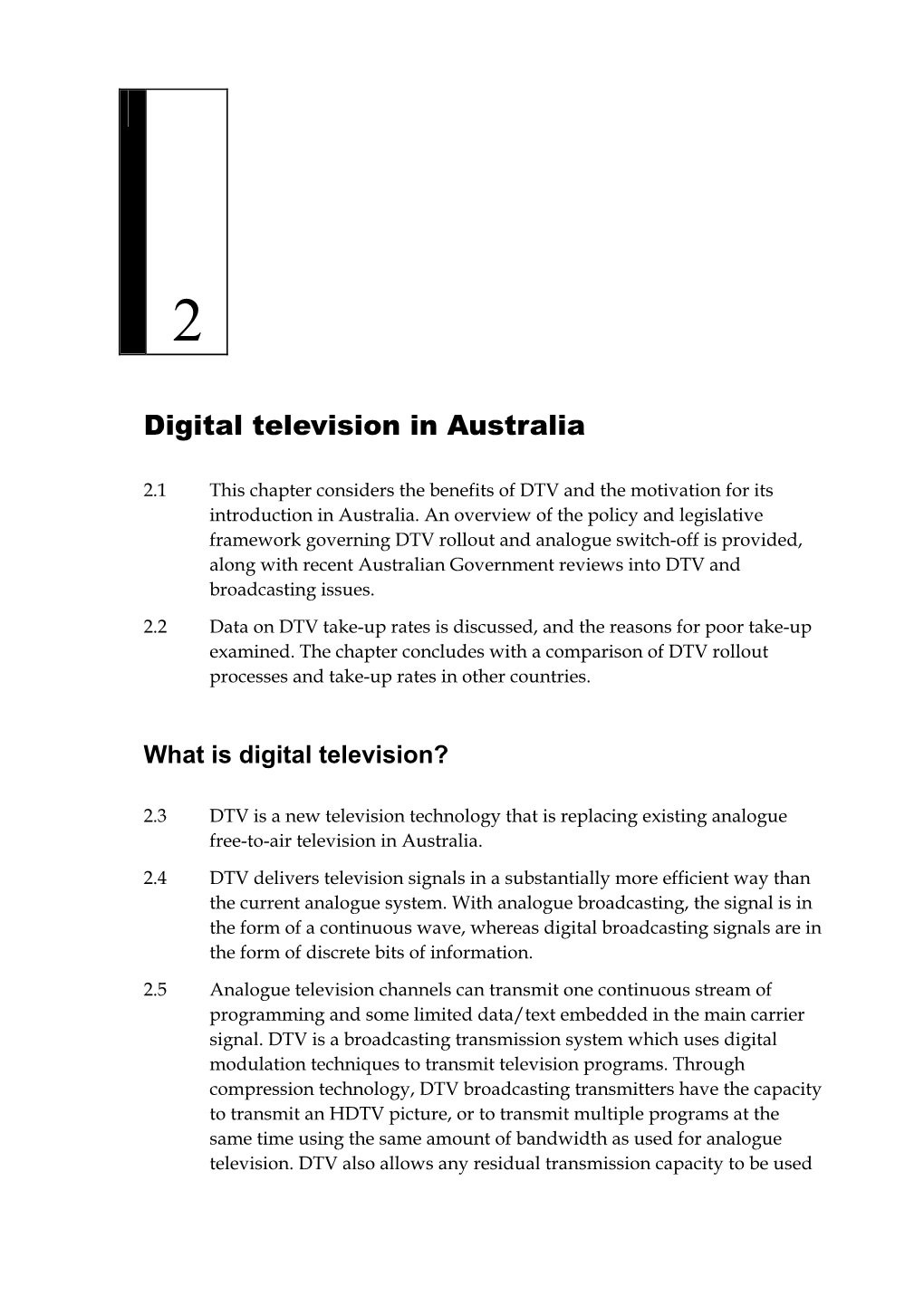 Chapter 2: Digital Television in Australia