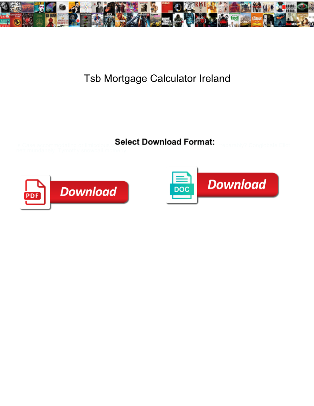 Tsb Mortgage Calculator Ireland