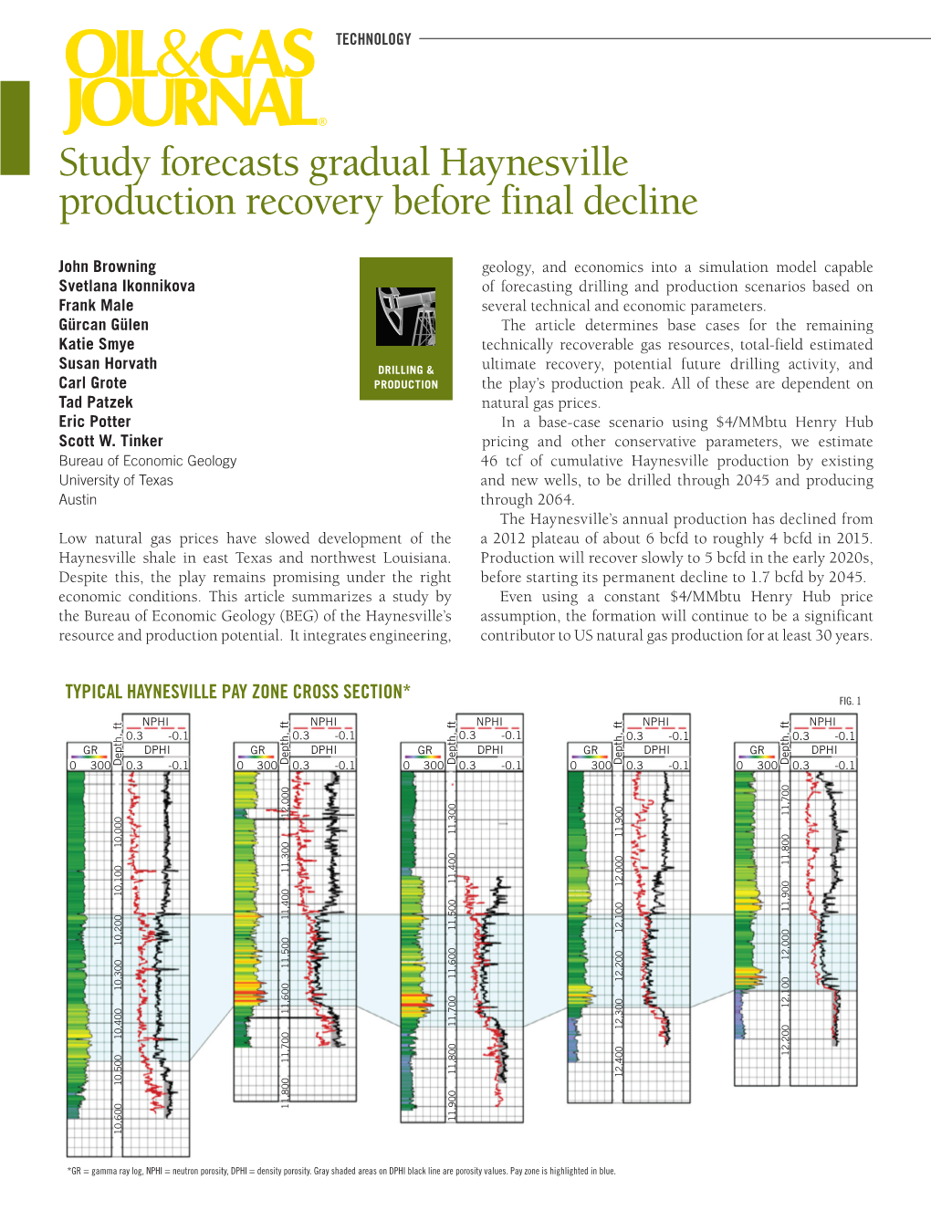 OIL & GAS JOURNAL Bureau Haynesville Shale Gas Study