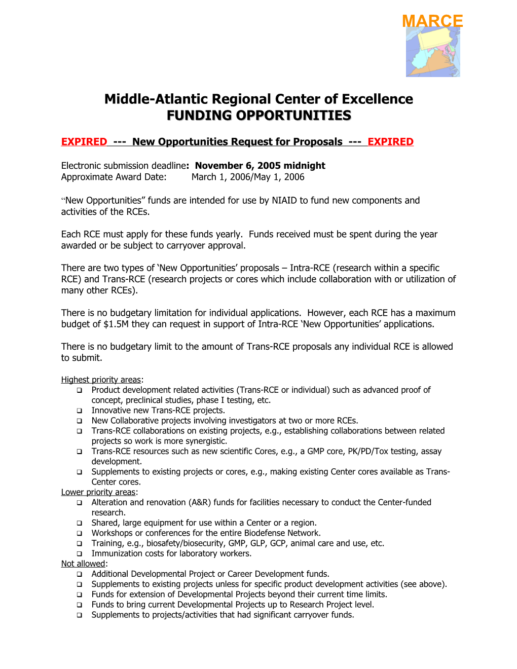 Regional Centers Of Excellence For Biodefense And