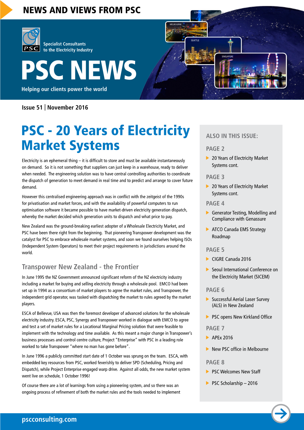 Ramesh Hariharan PSC Is Pleased to Welcome Ramesh Hariharan, a Power Systems Engineer with More Than 10 Years of Experience in the Electrical Power Industry