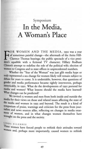 In the Media, a Woman's Place