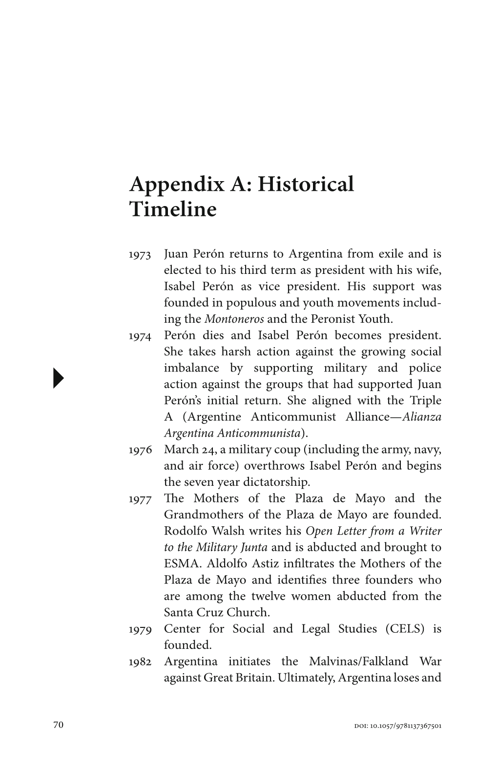 Appendix A: Historical Timeline