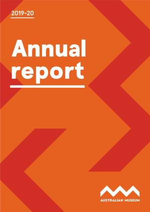 2019-20 Annual Report of the Australian Museum Trust.Pdf