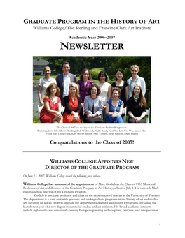 2006-2007 Newsletter