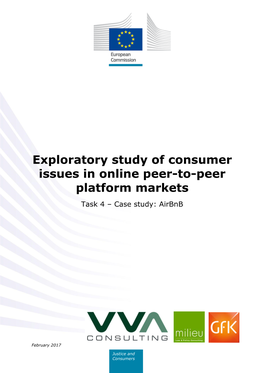 Exploratory Study of Consumer Issues in Online Peer-To-Peer Platform Markets Task 4 – Case Study: Airbnb