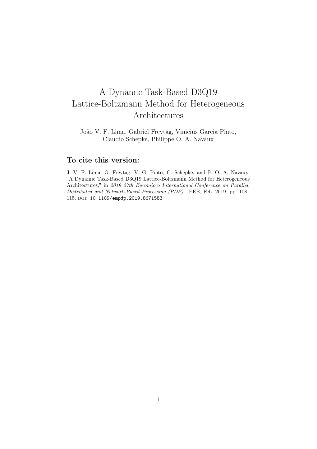 A Dynamic Task-Based D3Q19 Lattice-Boltzmann Method for Heterogeneous Architectures
