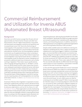 Commercial Reimbursement and Utilization for Invenia ABUS (Automated Breast Ultrasound)