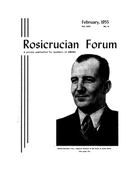 Rosicrucian Forum a Private Publicatíon for Members of AMORC