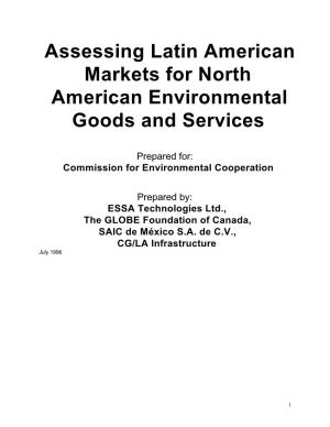 Assessing Latin American Markets for North American Environmental Goods and Services