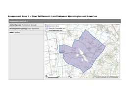 Assessment Area 1 – New Settlement: Land Between Wormington and Laverton