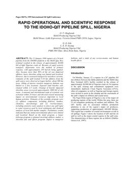 Qit Pipeline Spill, Nigeria