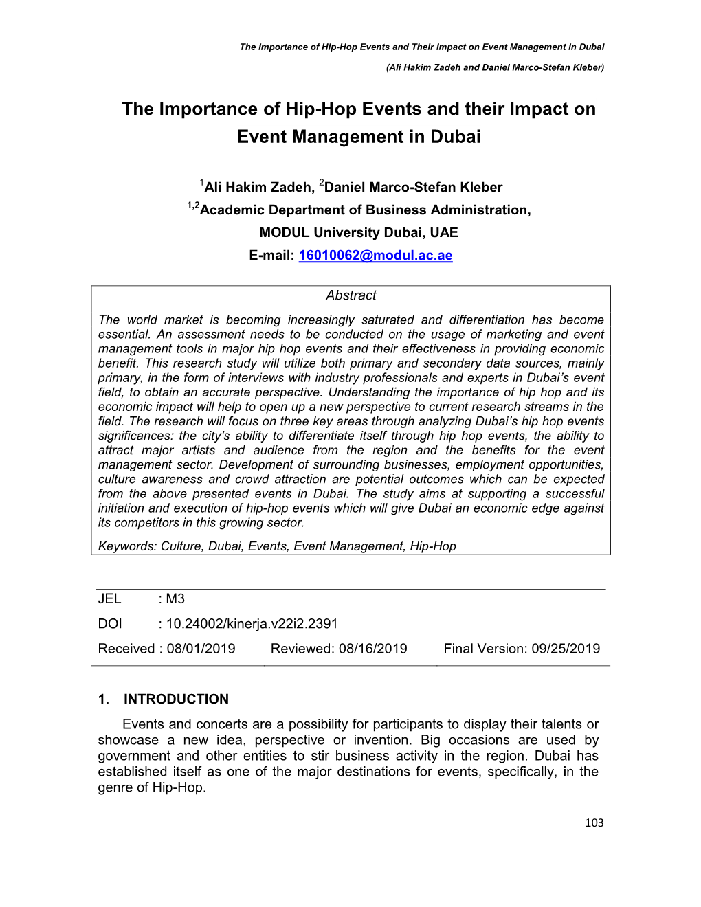 The Importance of Hip-Hop Events and Their Impact on Event Management in Dubai