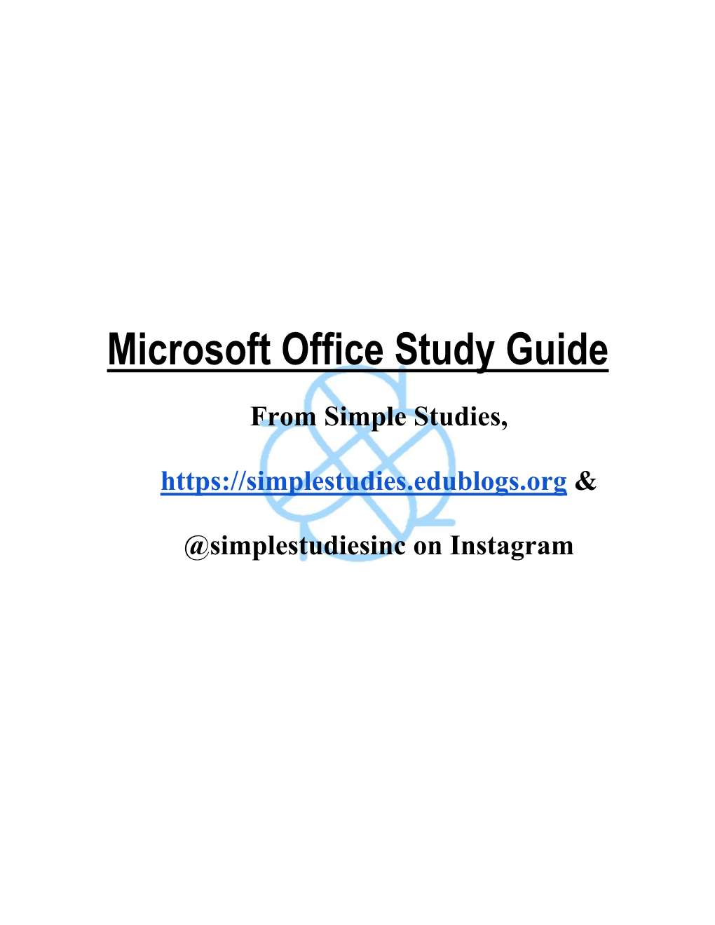 Microsoft Office Study Guide