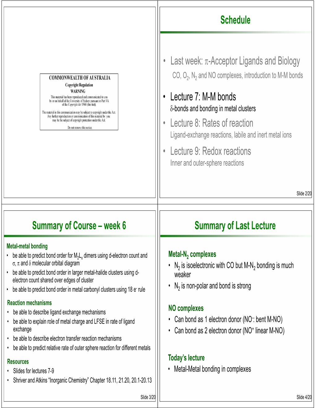 MM Bonds • Lecture 8