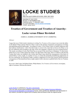 Locke Versus Filmer Revisited