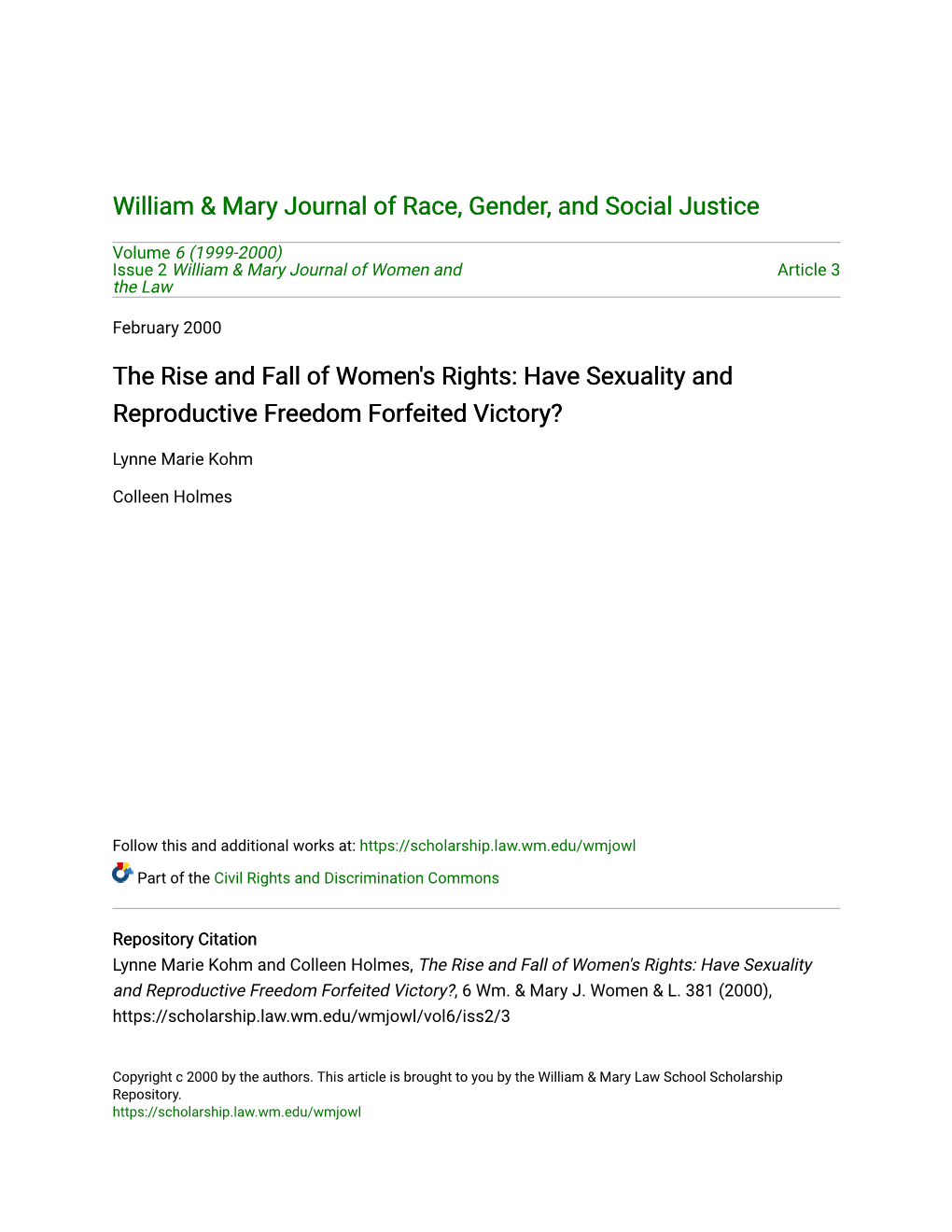 The Rise And Fall Of Womens Rights Have Sexuality And Reproductive Freedom Forfeited Victory 1910