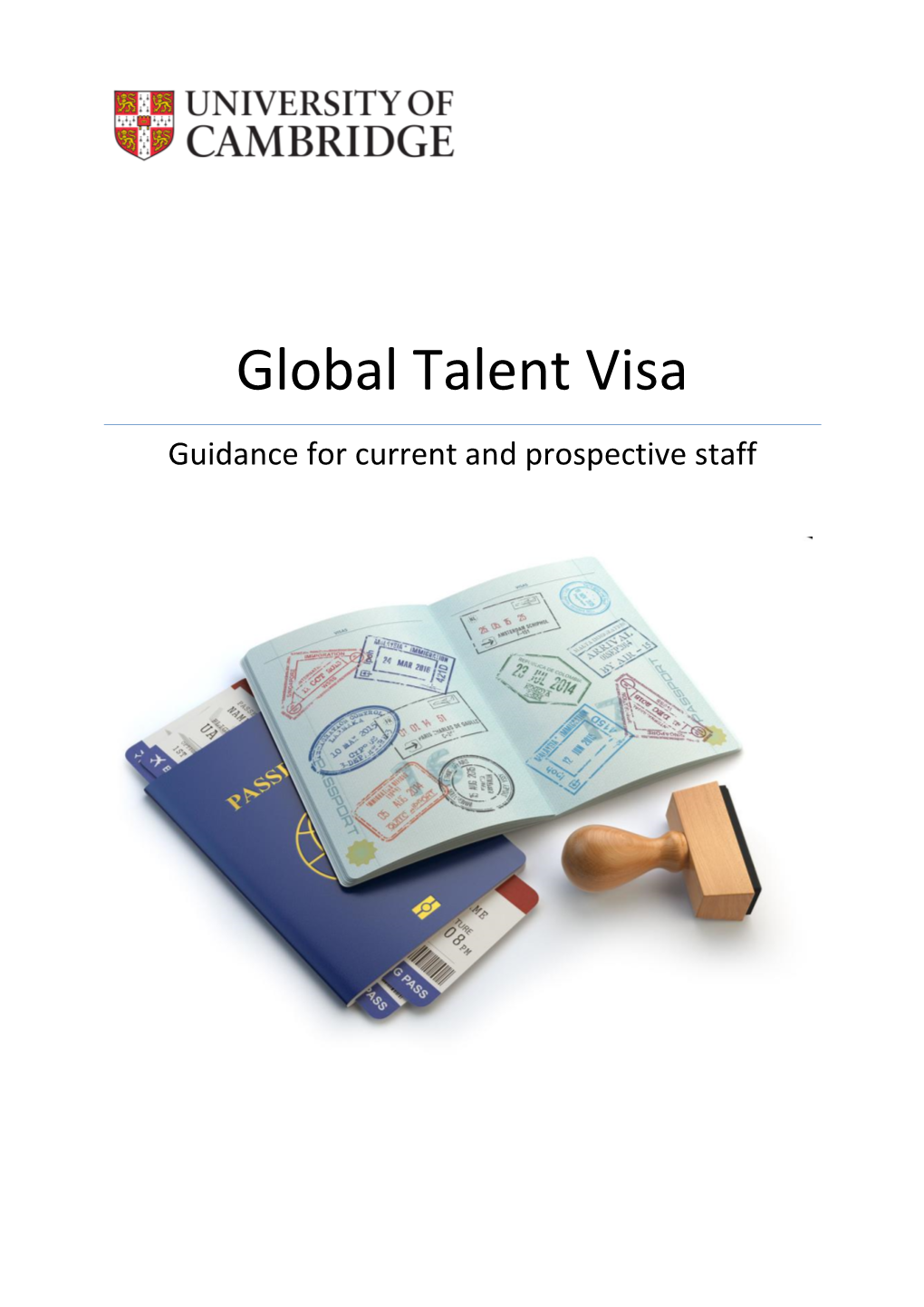 Global Talent Visa Guidance for Current and Prospective Staff