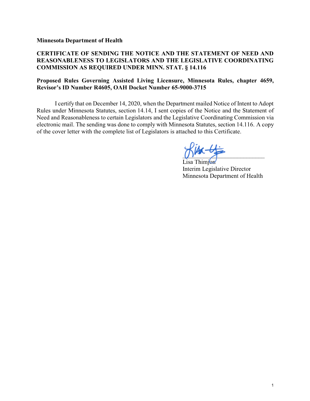 Certificate and Letter to Legislators (PDF)