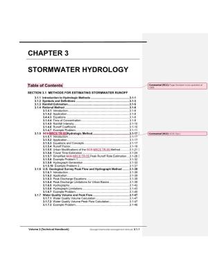 Chapter 3 Stormwater Hydrology