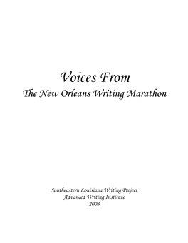 The New Orleans Writing Marathon
