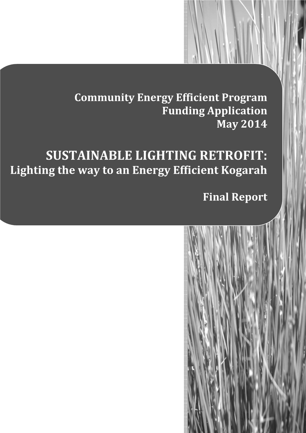 SUSTAINABLE LIGHTING RETROFIT: Lighting the Way to an Energy Efficient Kogarah