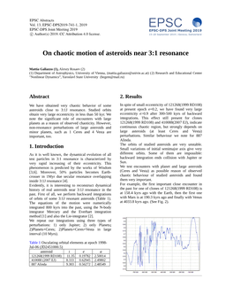 On Chaotic Motion of Asteroids Near 3:1 Resonance