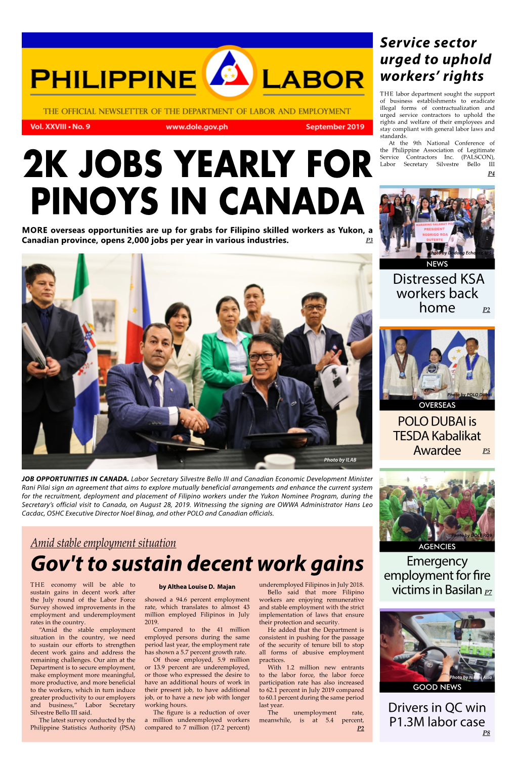 2K Jobs Yearly for Pinoys in Canada Agencies Are Now Facing Violated the POEA Rules and Passports