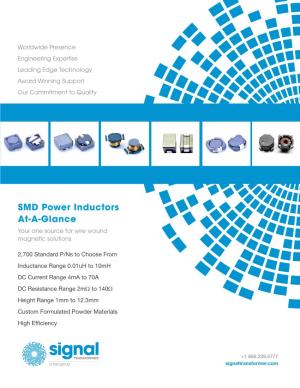 SMD Power Inductors At-A-Glance Your One Source for Wire Wound Magnetic Solutions