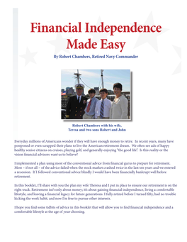 Financial Independence Made Easy by Robert Chambers, Retired Navy Commander