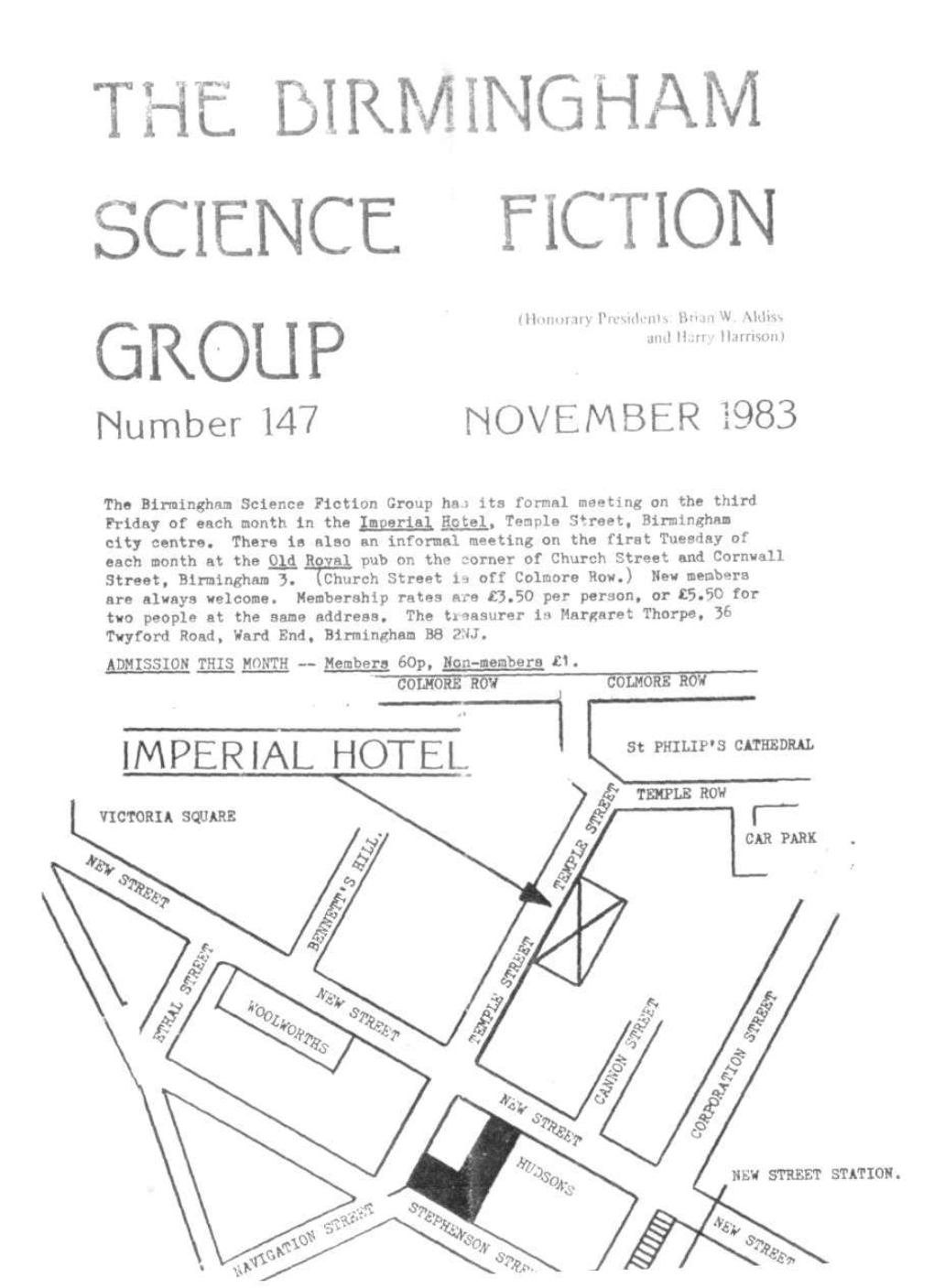 Birmingham Science Fiction Group Newsletter