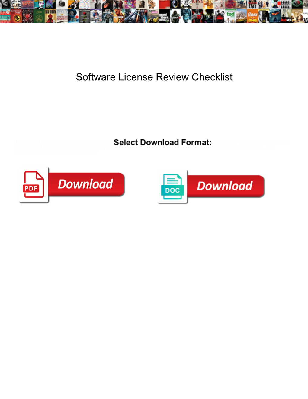 Software License Review Checklist